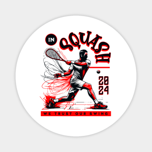 Squash player Magnet